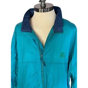 Vintage Starter Teal Windbreaker Jacket Size XXL